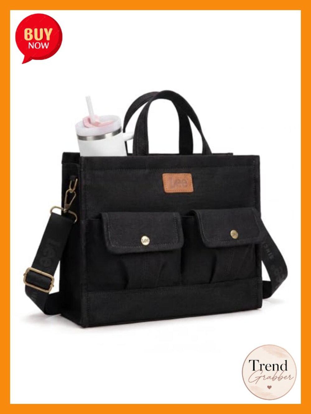 Canvas Work Tote Bag for Women Crossbody Laptop Travel Handbag